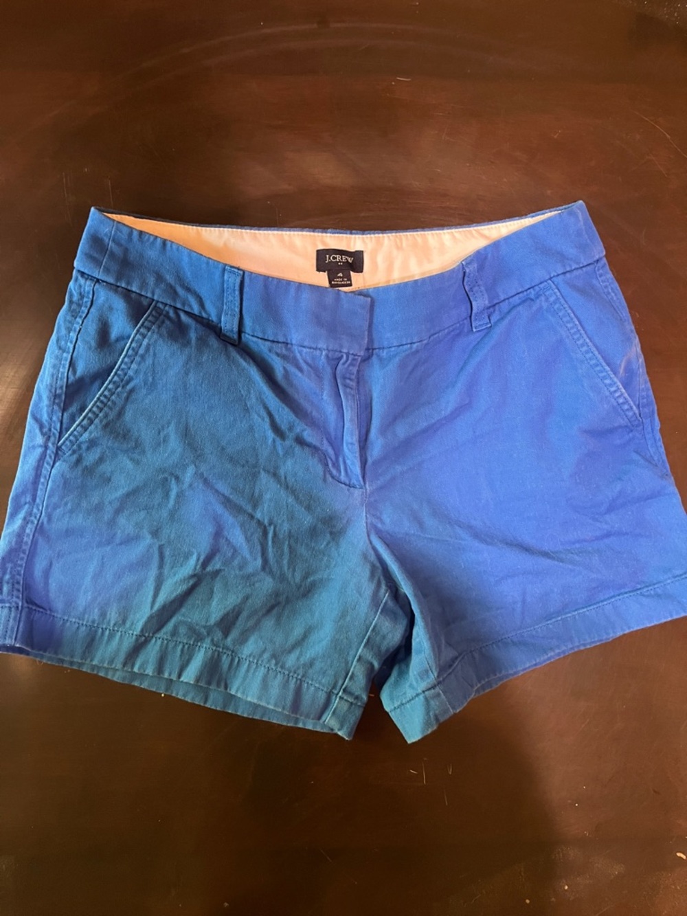 J. Crew Two-Tone Blue Cotton Chino Bermuda Shorts